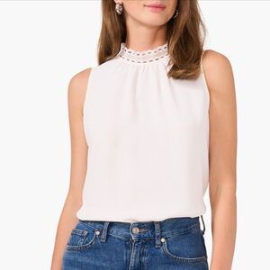 Vince Camuto Cream Sleeveless Blouse